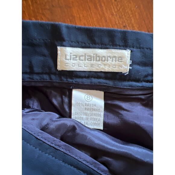 Liz Claiborne Collection Vintage Navy Blue Skirt Office Work Dressy Classic - Picture 2 of 8